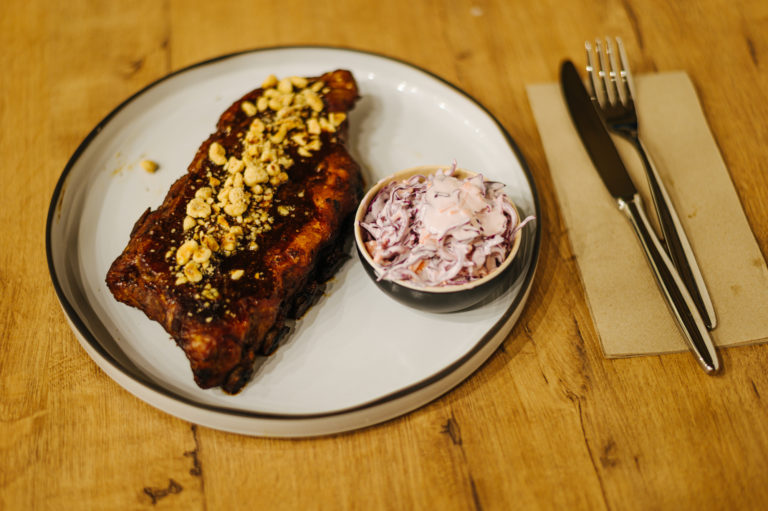 Costilla ibérica asada con lima y Miso